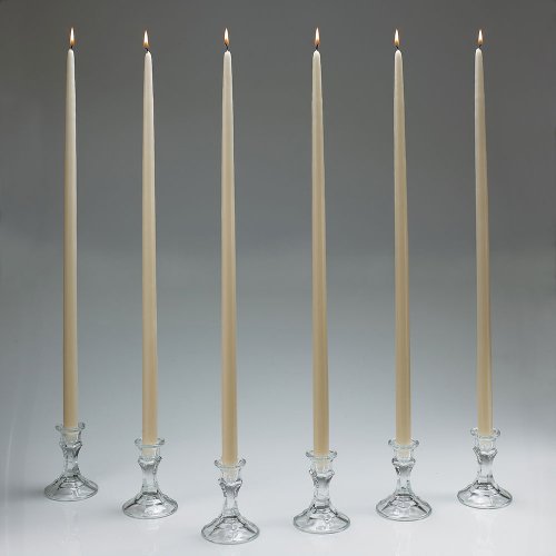 24 Inch Tall Ivory Taper Candles Set of 12 " MADE IN USA" With the New