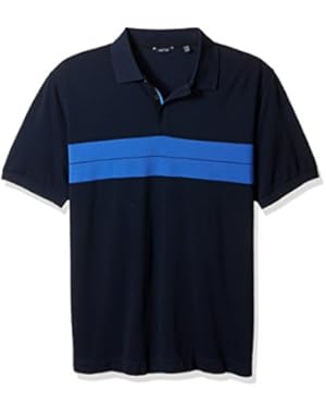 Men's Big and Tall Short Sleeve Color Block Polo Shirt
