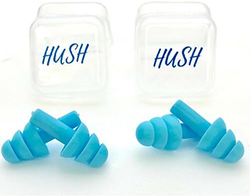 Hush Ear Plugs for Sleeping - (2 Pair) Reusable Sleep Earplugs for Noise Reduction