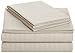 Amazon Basics 3 pieces Deluxe Microfiber Striped Sheet Set, Beige, Twin