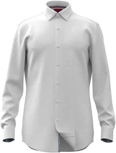 HUGO Men's Koey Shirt Open White Size 38