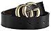 Fashion G-Style Gold Buckle Unisex Belt for Men or Women [3.8cm Belt Width] (110cm (Waist 32