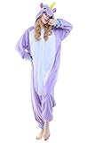 Adult Unicorn Onesie Kigurumi Animal Costume (XL(177-185CM), New Purple Unicorn)