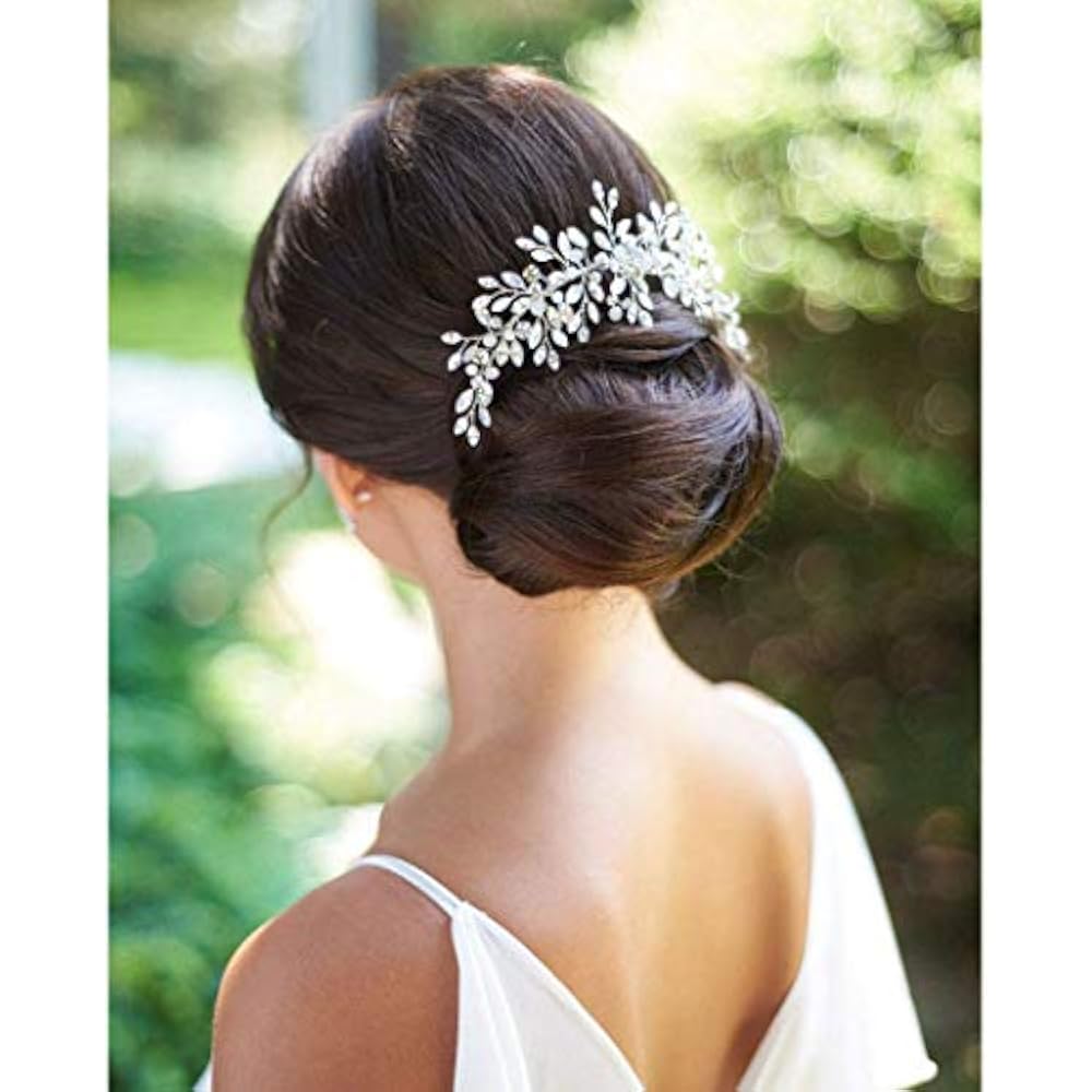 Catery Bride Wedding Hair Comb Accessories With Crystal