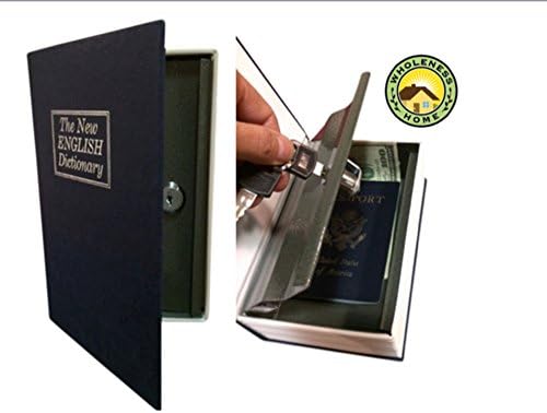 WHOLENESS HOME Steel Dictionary Book Diversion Safe with Lock- The Most Realistic Looking Books Safe - Stash your Valuables in Plain Sight! Weed Out Thieves! Perfect for Homes, Boats, RV's