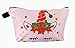 Unicorn Gifts for Girls - Unicorn Drawstring Backpack/Makeup Bag/Bracelet/Inspirational Necklace/Hair Ties (Pink Santa Hat Unicorn)