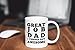 Great Job Dad I Turned Out Awesome Coffee - Best Gift for Fathers Day, Birthday, Christmas or for New Dad - 11 oz White Ceramic Cup - Silly Gag Present for Him Men from Son Daughter Kids