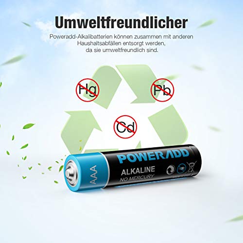 POWERADD AA Alkaline Akku 24 per Stücke Alkaline Batterie