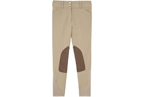 Dover Saddlery Girls' Wellesley Competition Knee-Patch Breech, Size