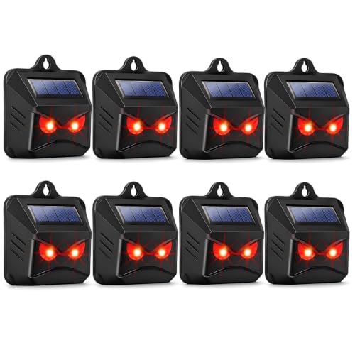 8 Pack Solar Predator Eyes Nocturnal Animal Repellent Outdoor,Auto Activate Animal Deterrent