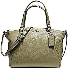 COACH F57563 MINI KELSEY SATCHEL IN PEBBLE LEATHER, Military Green