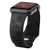 Flower Engraved Band Compatible with Apple Watch