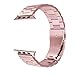 Simpeak Stainless Steel Band Strap Compatible Apple Watch 42mm 44mm Series 1 Series 2 Series 3 Apple Watch 4 - Large/Rose Gold for Women Men