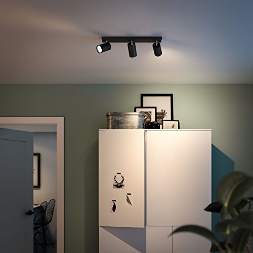 Philips Kosipo opbouwspot 3-lichts - Zwart - GU10 - Draaibare spots - Eenvoudige installatie. - Exclusief lichtbron - Afbeelding 5