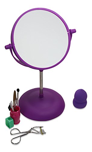 Makeup Vanity Mirror - Two-Sided 2x Magnifying Swivel Stand Up Natural Daylight by bogo Brands - Thumbnail 2