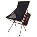 G4Free Lightweight Portable Camping Chair Outdoor Folding Backpacking High Back Camp Lounge Chairs with Headrest and Pocket for Sports Picnic Beach Hiking Fishing(Orange)