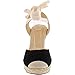 Wild Diva Maegan-32 Womens Floral Crochet Ankle Wrap Slingback Espadrille Wedge