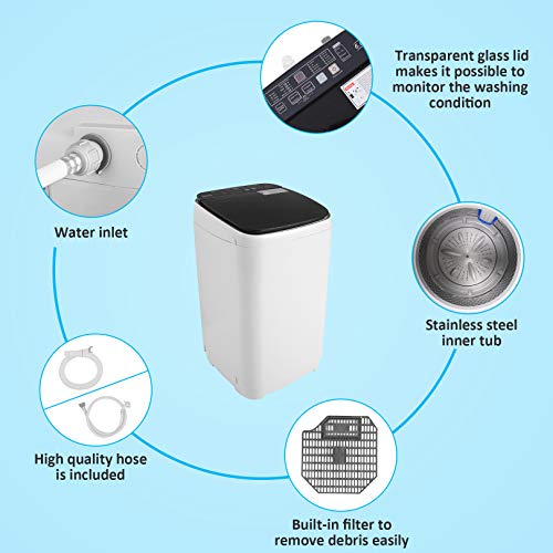 Washing Machine Nictemaw Portable Washer 1.45 Cu.ft/13.5Lbs Capacity