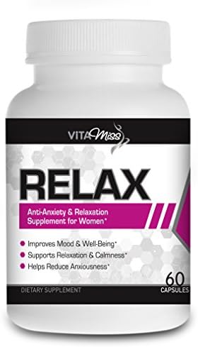 Vitamiss Relax โ Anxiety Relief & Stress Support, Promotes Relaxation, Calm Sleep, & Mood Support, Relief from Stress, Anxiety, and Depression