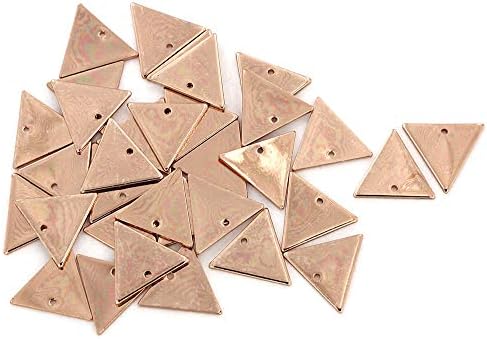 10 Brass Stamping Tags Rose Gold Tone Jewelers Brass Geometric Triangle