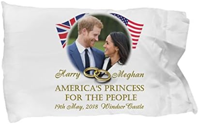 CyberHutt West Prince Harry And Meghan America's Princess Commemorative Pillow Case