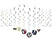 American Greetings Justice League Hanging Swirl Decorations, 12-Count