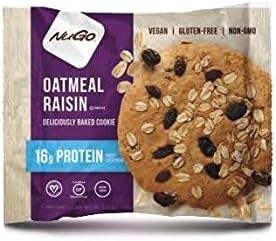 NUGO NUTRITION BAR, Prot Cookie, Otml Raisin, Pack of 12, Size 3.53 OZ, (Dairy Free Gluten Free Vegan Wheat Free Yeast Free)