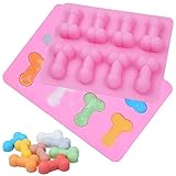 3D Penis Ice Cube Mold，Food Grade Silicone Ice cube Tray, Chocolate Nut Cake Sugar CandyMold Maker for Whiskey Cocktails (2 Pack)