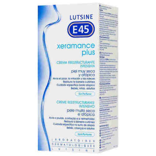 3x LUTSINE E45 XERAMANCE PLUS CREMA REESTRUCTURANTE INTENSIVA 100ml TOTAL 300ml