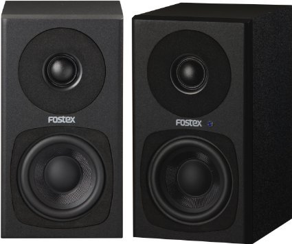 Fostex PMO.3B 3-Inch 2-Way Powered Digital Speaker System, Black, Set of 2