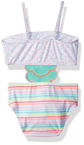 Baby Buns Baby Girls One Piece I Screem Swimsuit Set With Cover up, Multi, 12M - Thumbnail 2