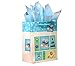 BagLove Gift Bag Set with Tissue Paper Included, Baby Boy, Large, 2 Pack, Blue