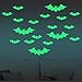 47Pcs Halloween Glow in The Dark Window Decals Luminous Stickers Glasses Stickers Bat Wall Stickers Night Glow Decals Halloween Theme Party Decoration