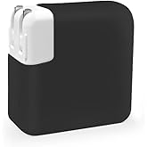 YSCLBAHUKE 67W Soft Silicone Charger Protector Case - for MacBook Pro 14 inch 2024-2021 (M3 A2918 A2992, M2 A2779, M1 A2442) Pro 13 inch 2016-2022 (M2 M1 A2338 A2289, 61W) - Power Adapter Cover,Black