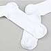 Pack of 2 White Pairs Which Is 4 Knee to Upper Calf High Compression Socks for Men with Shoe Sizes From 7-11 USA Compression Stockings