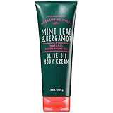 Bath & Body Works Mint Leaf & Bergamot Body Cream With Olive Oil 8 Ounce