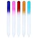 NYKKOLA Set of 5 Crystal Glass Nail Files Manicure -Rainbow