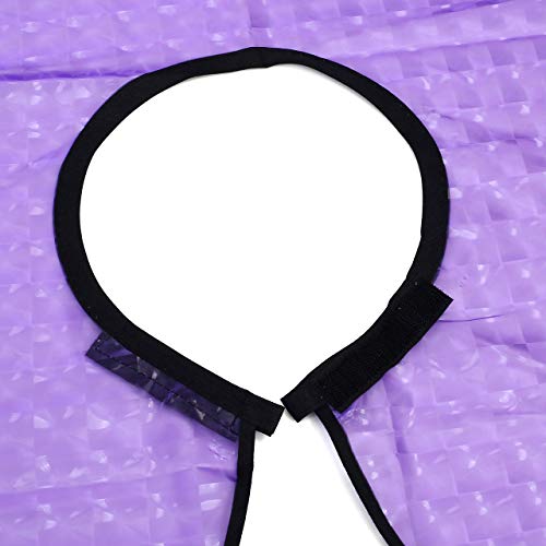 CCbeauty Short Salon Hair Coloring Cape and Reusable Gloves Set, Waterproof Capes for Cutting Styling Shampoo Beauty Makeup Beard Shaving Cloth (Hair Dye Set Purple)