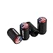 4pcs/set Black Metal Car Tire Caps American flag Car Wheel Tyre Air Valve Dust Covers with flag of the United States USA Lexitek (USA Flag)