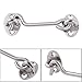 2 Pack Hook and Eye Latch,4” Privacy Eye Hooks/Door Latch Lock,Stainless Steel Door Locks with Mounting Screws for Easy Safety Indoor & Outdoor