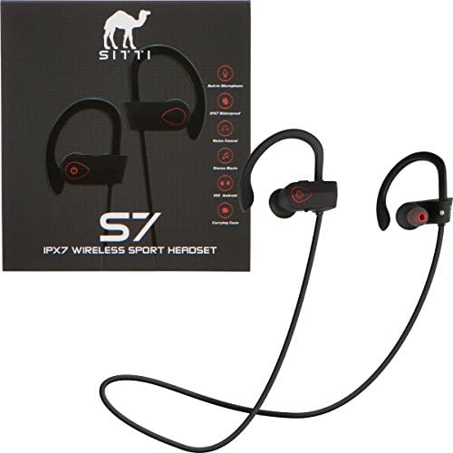 Bluetooth Headphones SITTI S7 IPX7 Waterproof HD Stereo Sound Sweat-Proof Earbuds Noise Cancelling Wireless Earphones For Sports Gym Exercising Cycling 8 Hour Battery Life In-Ear Voice Prompt Function