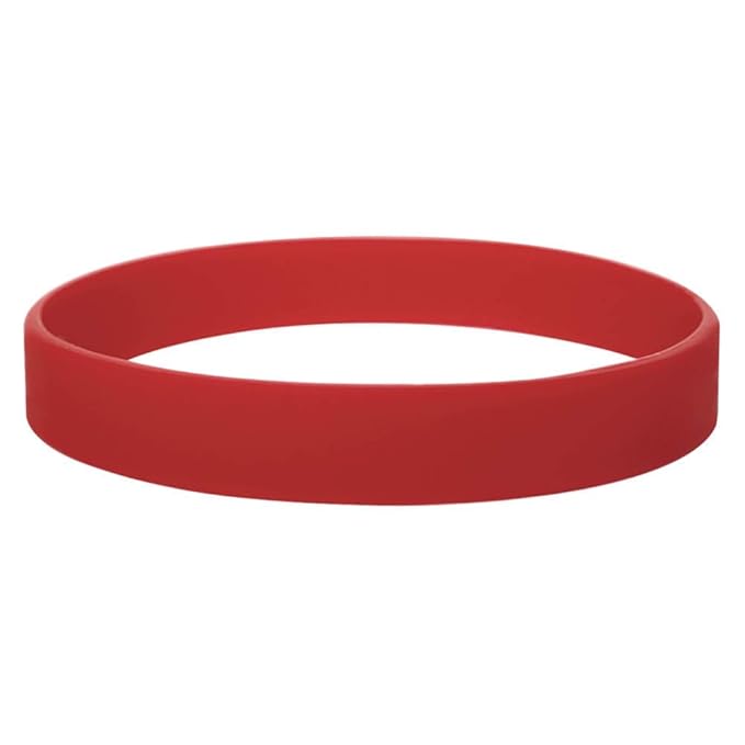 X 10 Silicone Colour Wristband Adult Size (Red) Amazon.co.uk Office