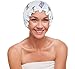 Honest Good High End Shower Cap for Long Hair - Top Socialite Terry Lined Salon Grade Beauty Caps for Men Women & Children - Who