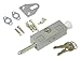 Keyed Patio Sliding Door Lock, with Steel Bolt, Aluminum Finish