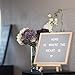 10X10 Changeable Felt Letter Board with Wooden Frame | Black and Gray (Grey) Double Sided Sign with Stand. Message, Word, Announcement letterboard. 690 White PRE-Cut Plastic Letters. 2 Boards in 1!