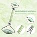 Jade Roller 2pcs & Gua Sha Tool 1pcs for Face 100% Natural Jade Stone Anti Aging Facial Skin Massage Set | Reduces Puffiness &Wrinkles | Therapy for Slimming - Include Bag, Instructions (1)