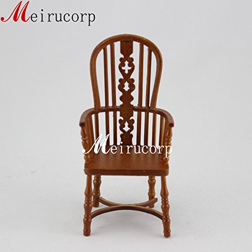 Meirucorp Fine 1:12 Scale Dollhouse Miniature Furniture Wooden Handmade  Collectible Chair
