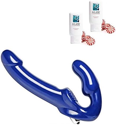 Double-Ended Strap-Ôn Vibe & Peppermint Lube Sét