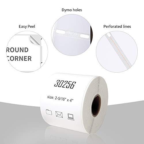 8 Rolls DYMO 30256 Compatible 2-5/16" x 4"(59mm x 101mm) Self-Adhesive Shipping Labels- for All Dymo LabelWriter Printer - Thumbnail 2