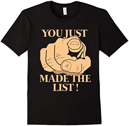 Men's You just made the LIST Shirt - The List of Jericho Shirt Medium Black